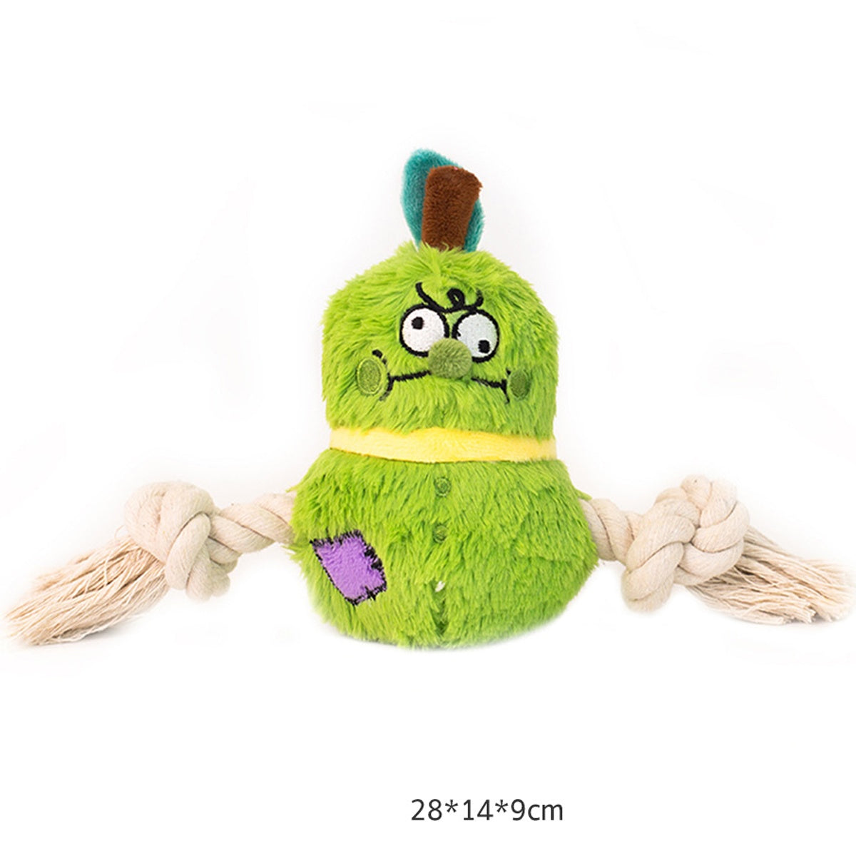 Interactive Dog Toy Plush Rope Knot Tug Of War Game Bb Bite Resistant Molar Tooth Toy