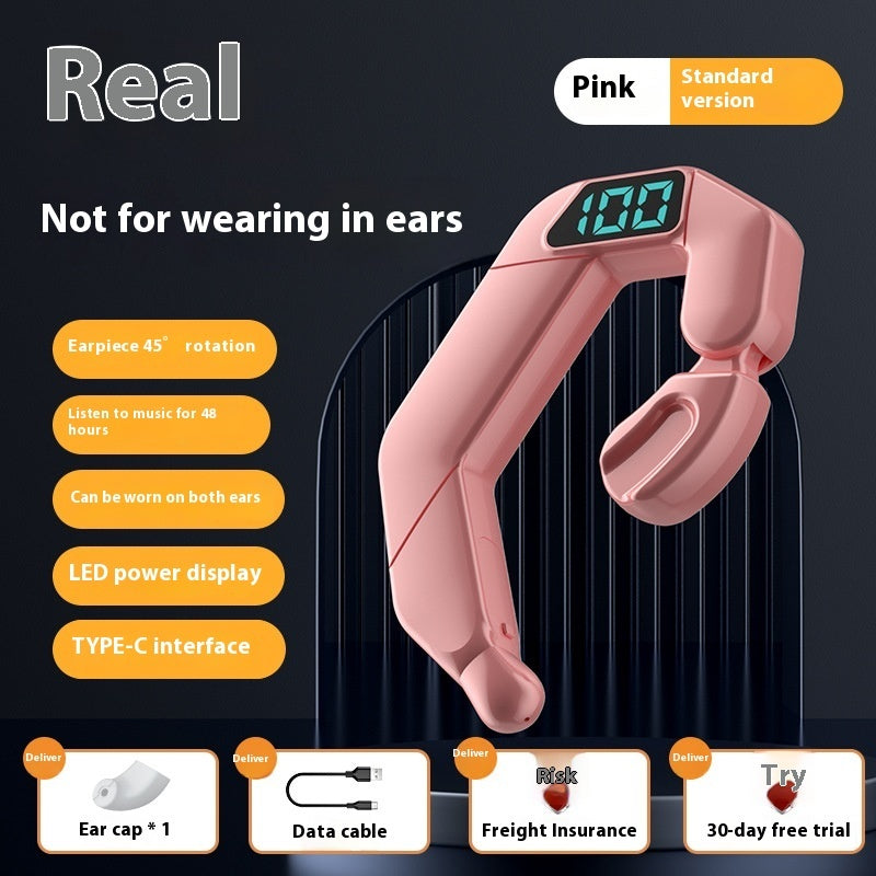 Bone Conduction Ear-mounted Digital V19 Bluetooth Headset