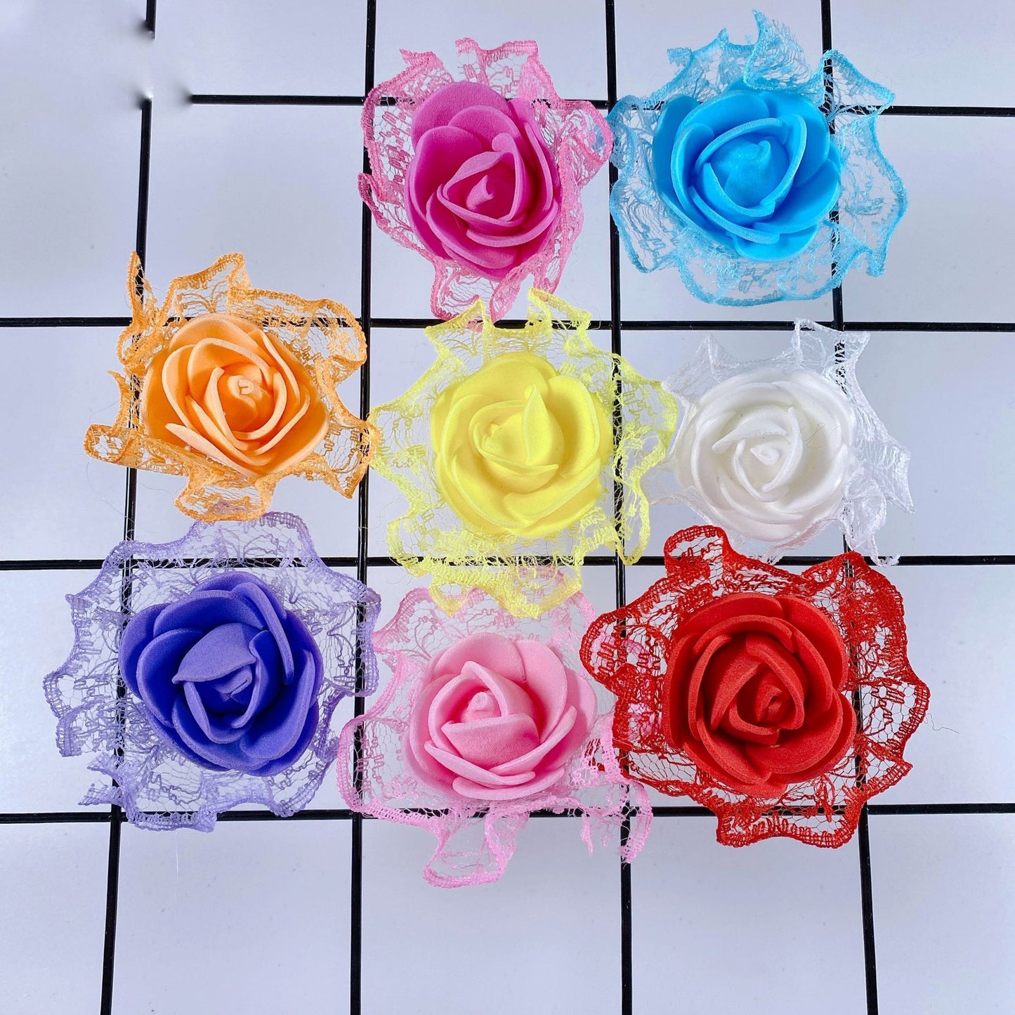 Lace rose head pe foam accessories