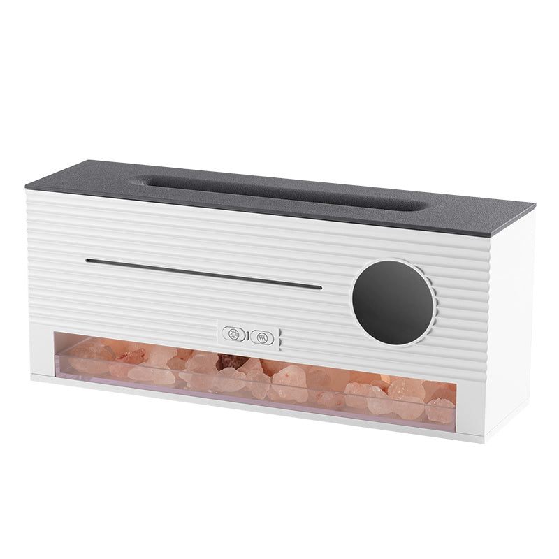 Newest Hot Sale 2 Colors Light Remote Control Clock Timing Essential Oil Salt Rock Flames Aromatherapy Humidifier Diffuser