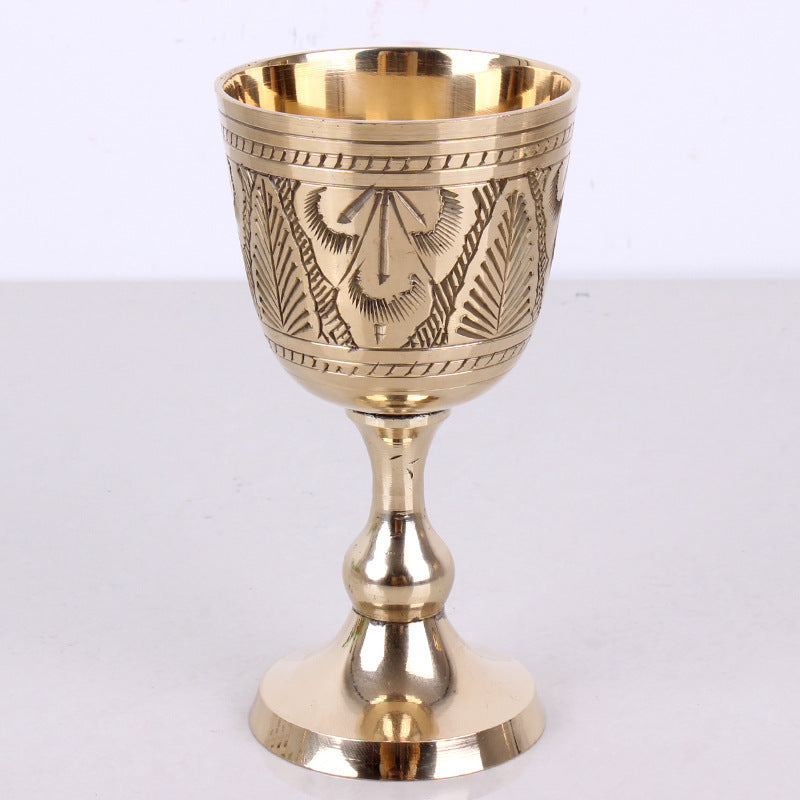 Creative Household Pure Brass Solid Goblet