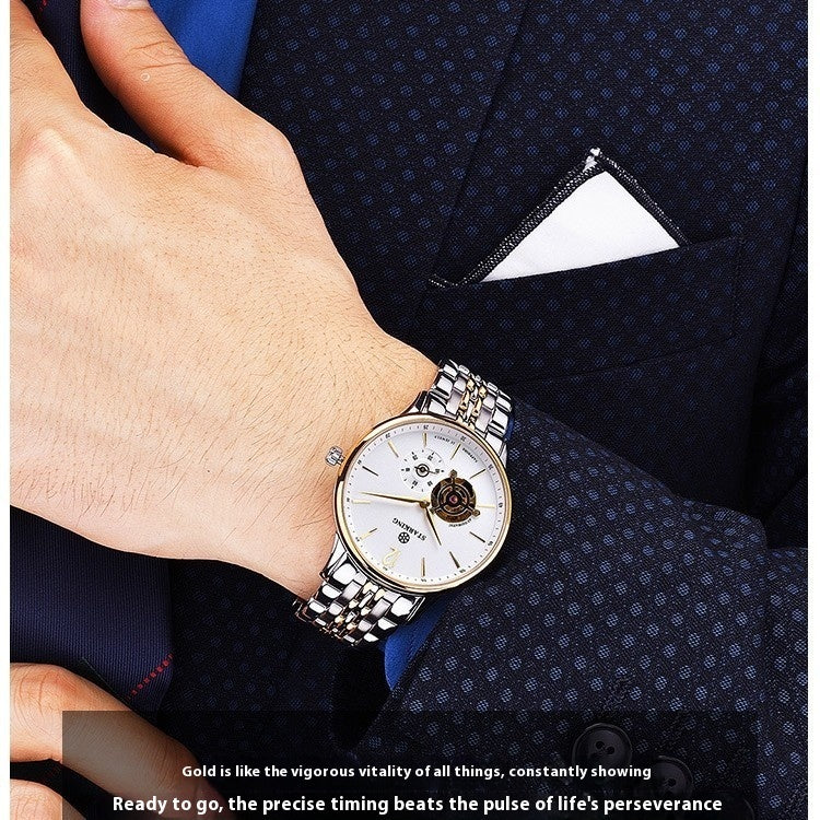 Automatic Mechanical Business Hollow Small Three-needle Waterproof Men's Watch
