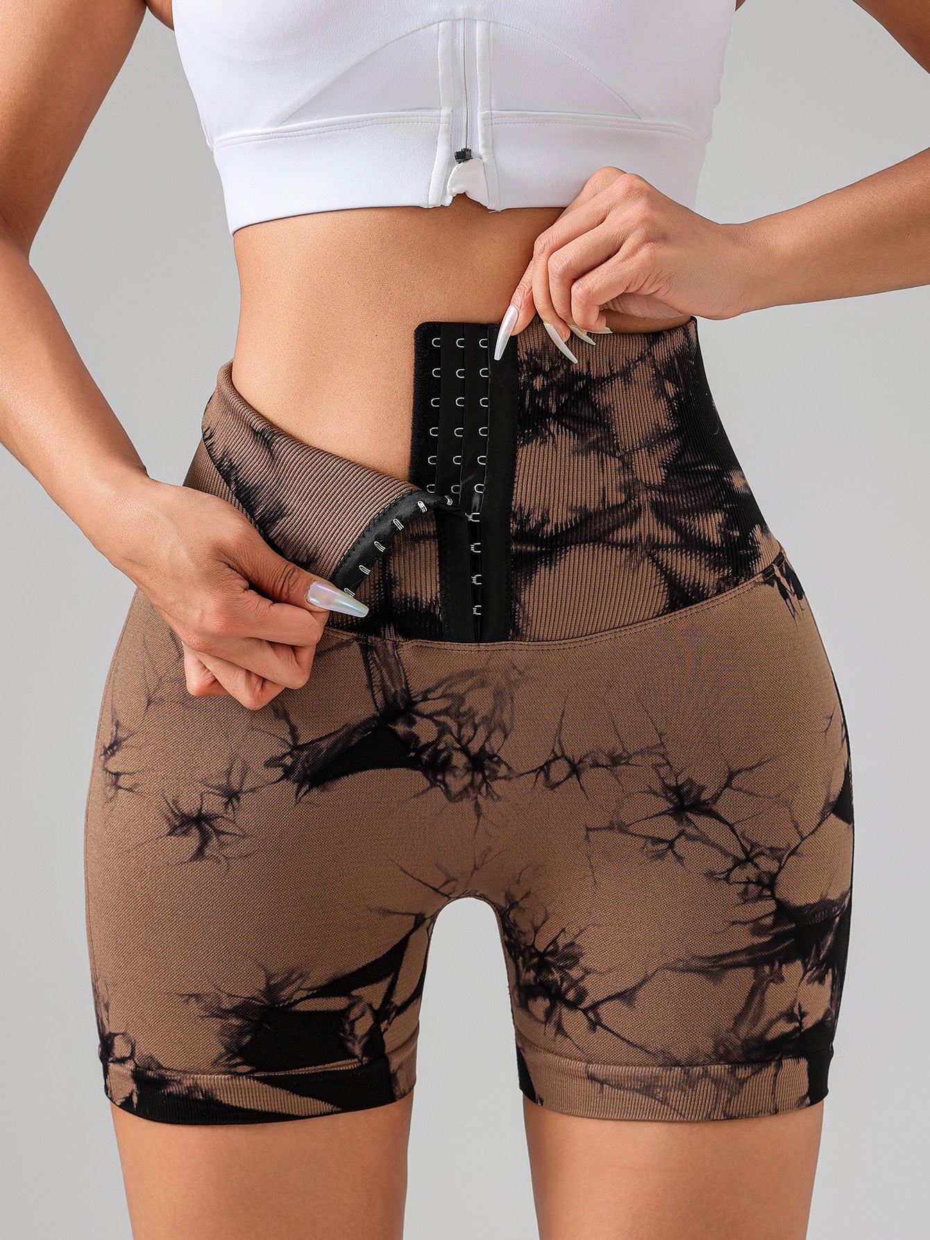 Tie Dye Button Everyday Wear Spring Summer Sports Shorts