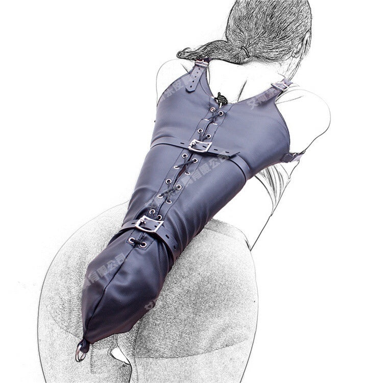 Leather Drawstring Tight Glove Back Toy