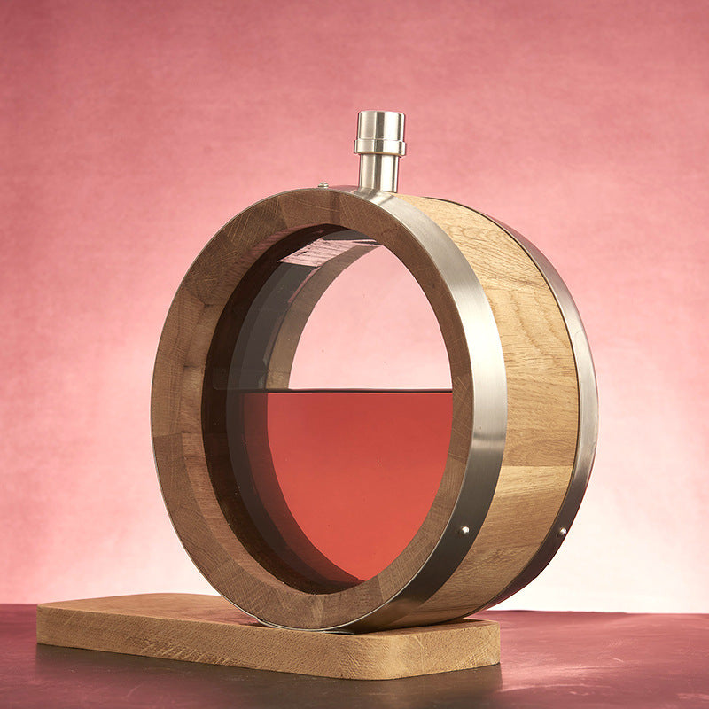 750ml Decorative O-type Oak Wine Bottle Home