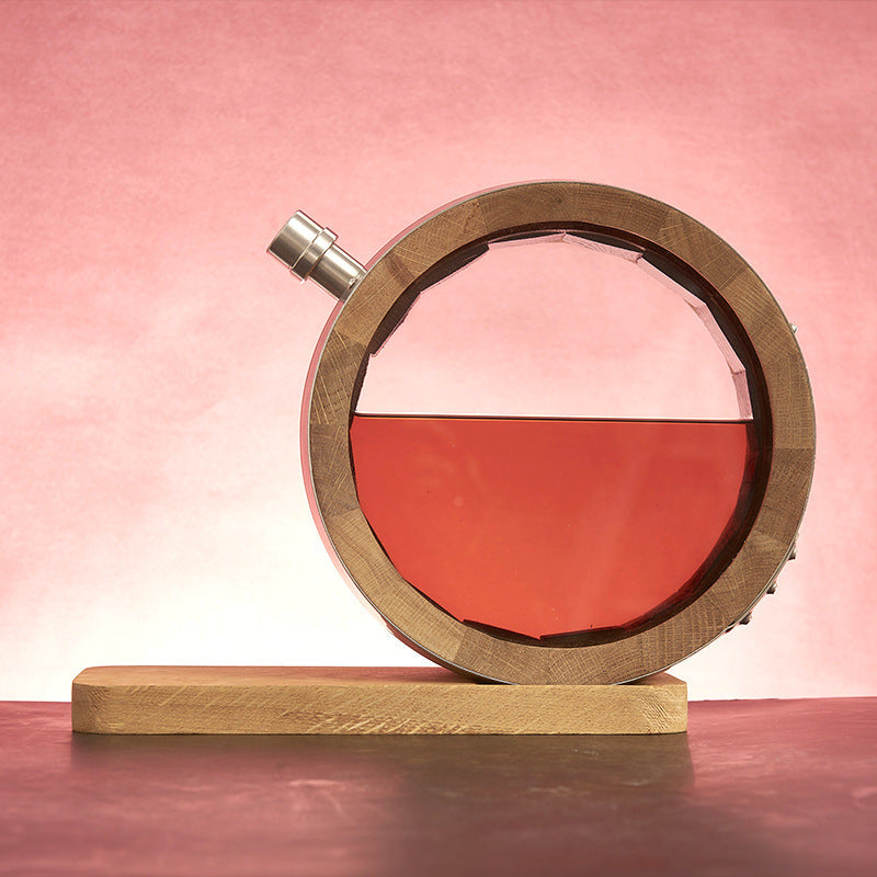 750ml Decorative O-type Oak Wine Bottle Home