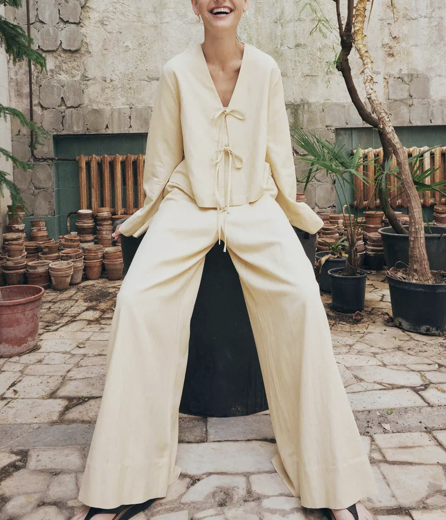 European And American Women's Clothing Fashion Lazy Two-piece Set