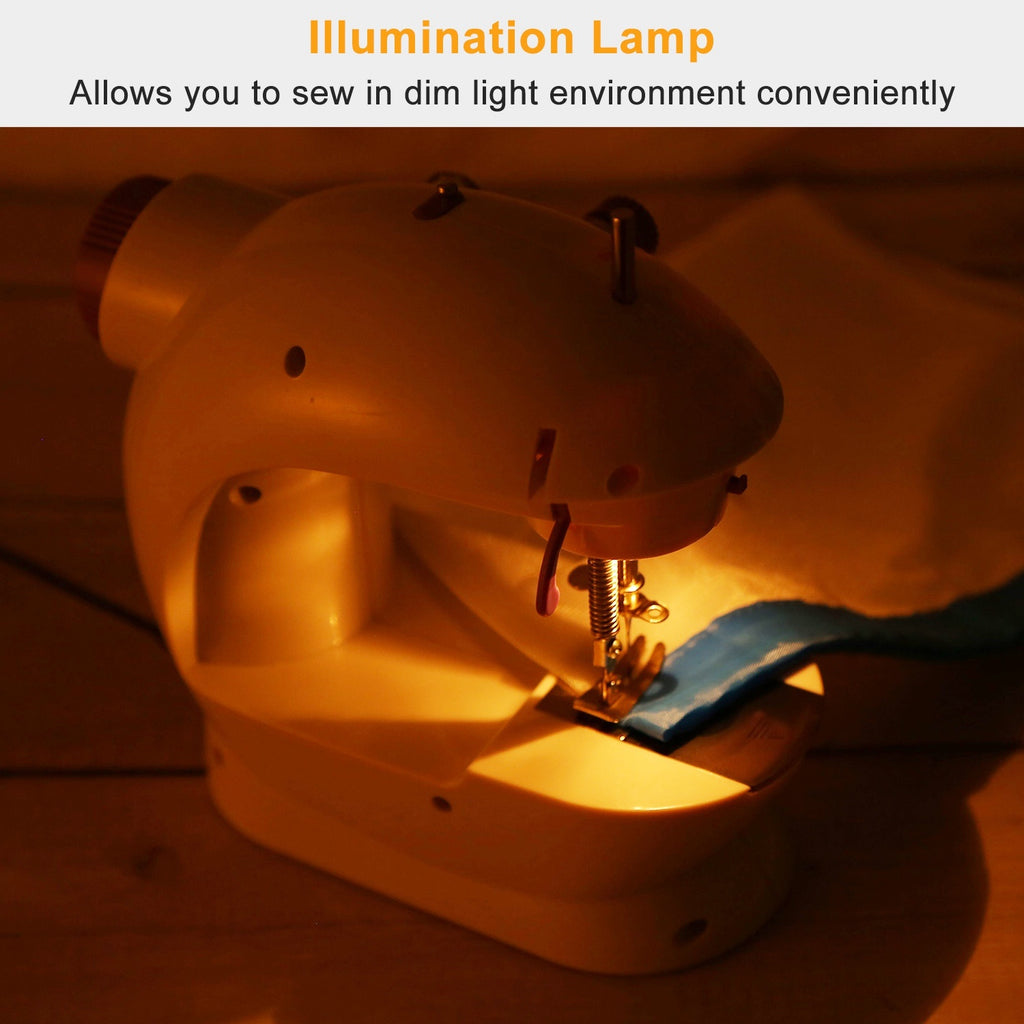 1Pc Electric Sewing Machine Portable 2 Speed Overlock Foot With Foot Pedal LED Light