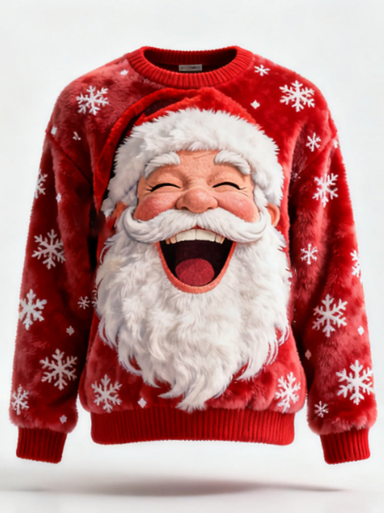 Women's 3D-printed Casual Christmas Hoodie