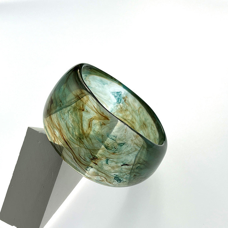 Women's Special-shaped Wide Acrylic-based Resin Bracelet
