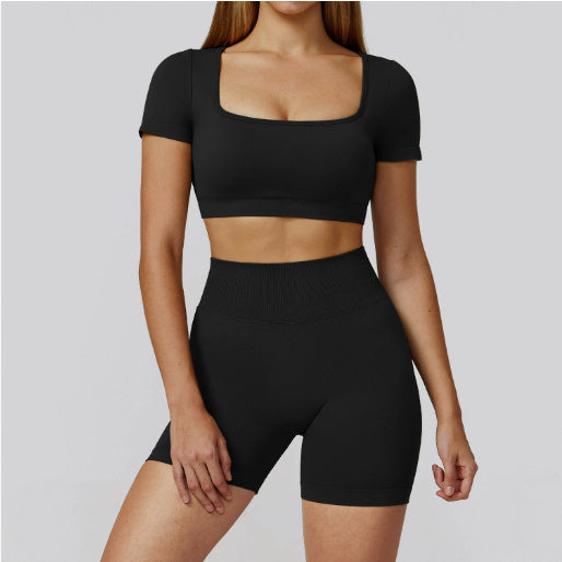 Hollow-out Beauty Back High Waist Yoga Clothes Fitness Suit