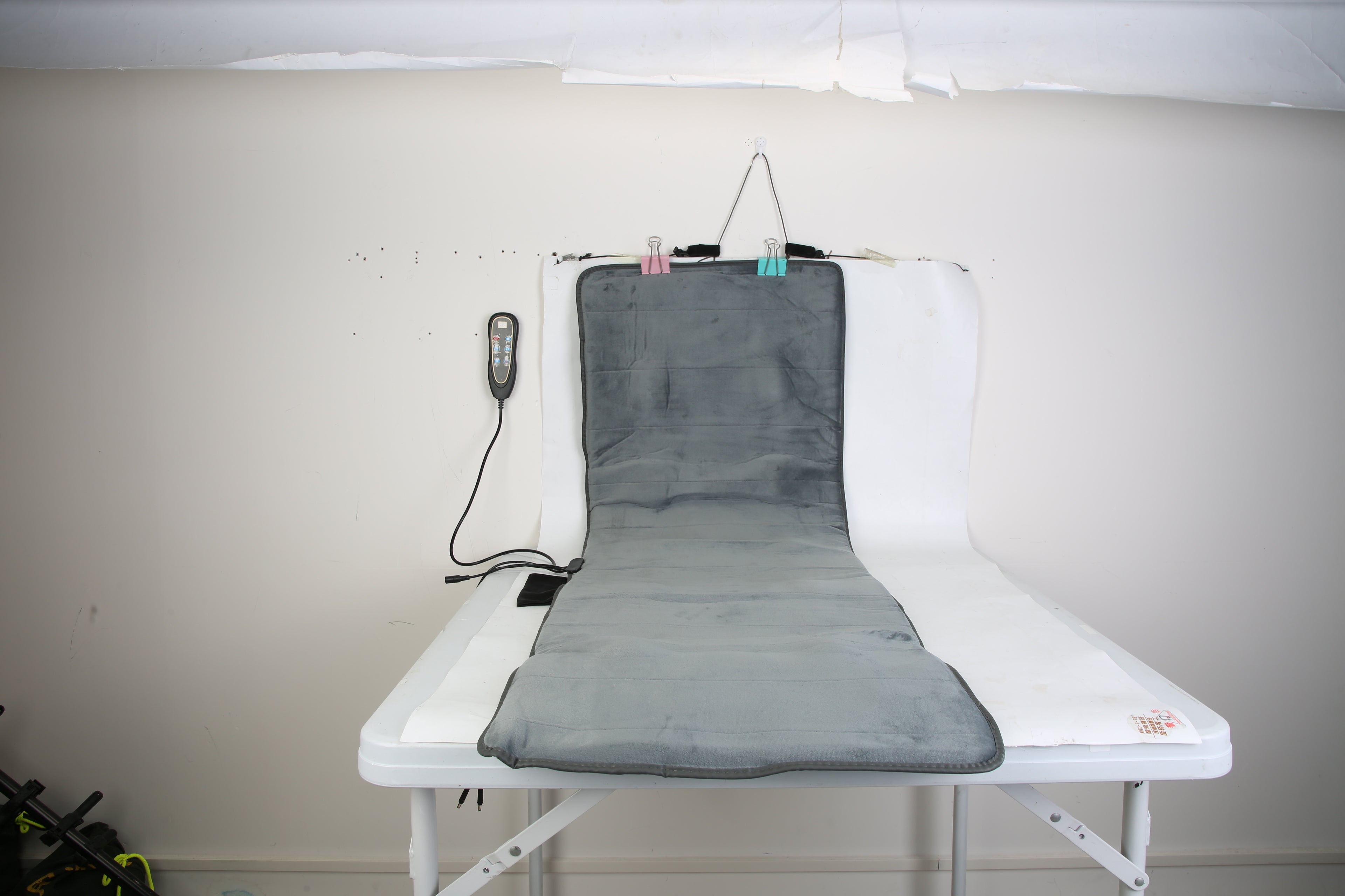 1Set Full Body Electric Massage Mat Heating Vibration Massage Pad Cushion Back Massage Mattress Chair Pad With Neck Foot Massage Head Pillow And Cloth Lumbar Pillow Timer Anti-Slip Bottom