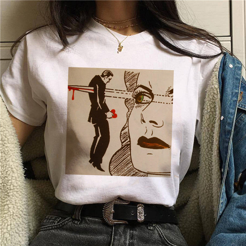 Women's Printed Feminism Print Ladies Short Sleeve T-shirt