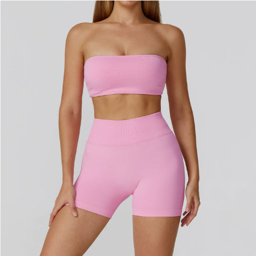 Hollow-out Beauty Back High Waist Yoga Clothes Fitness Suit