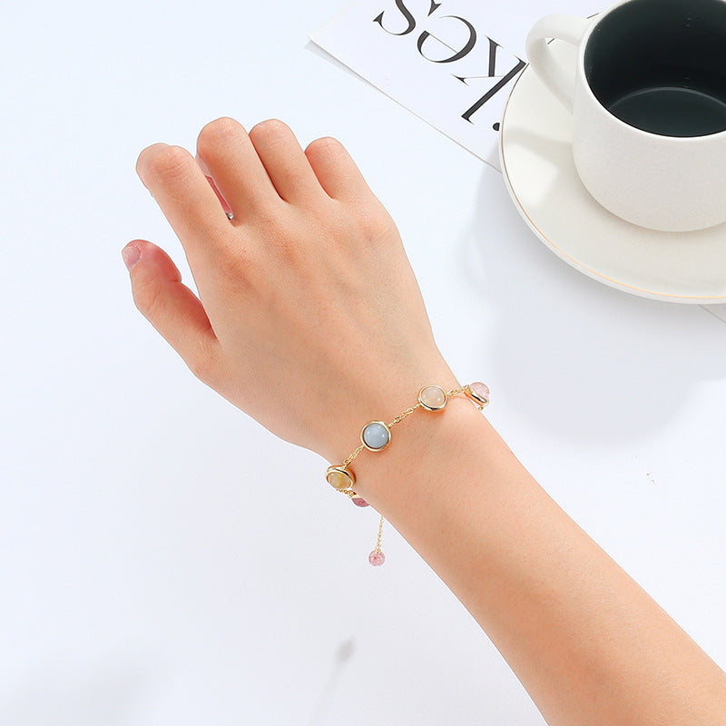 Bracelet Women's Transfer Strawberry Crystal Sea Sapphire Colorful Crystal