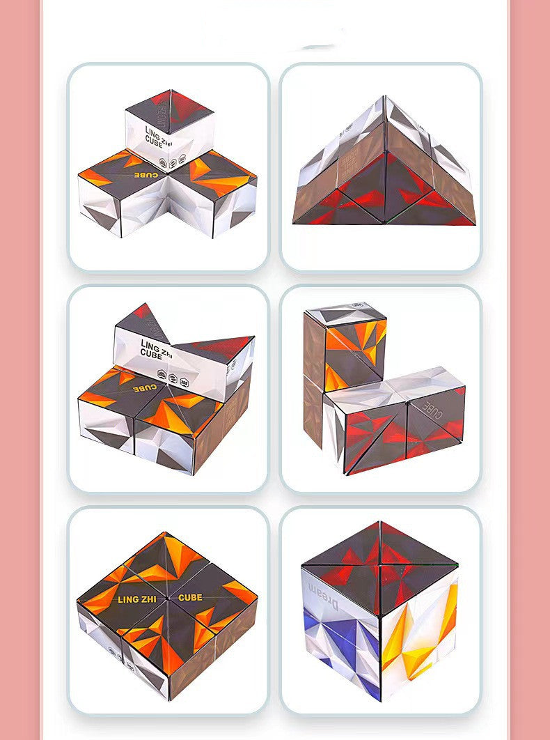 Infinite Folding Magic Cube Multifunctional Decompression Puzzle Toy