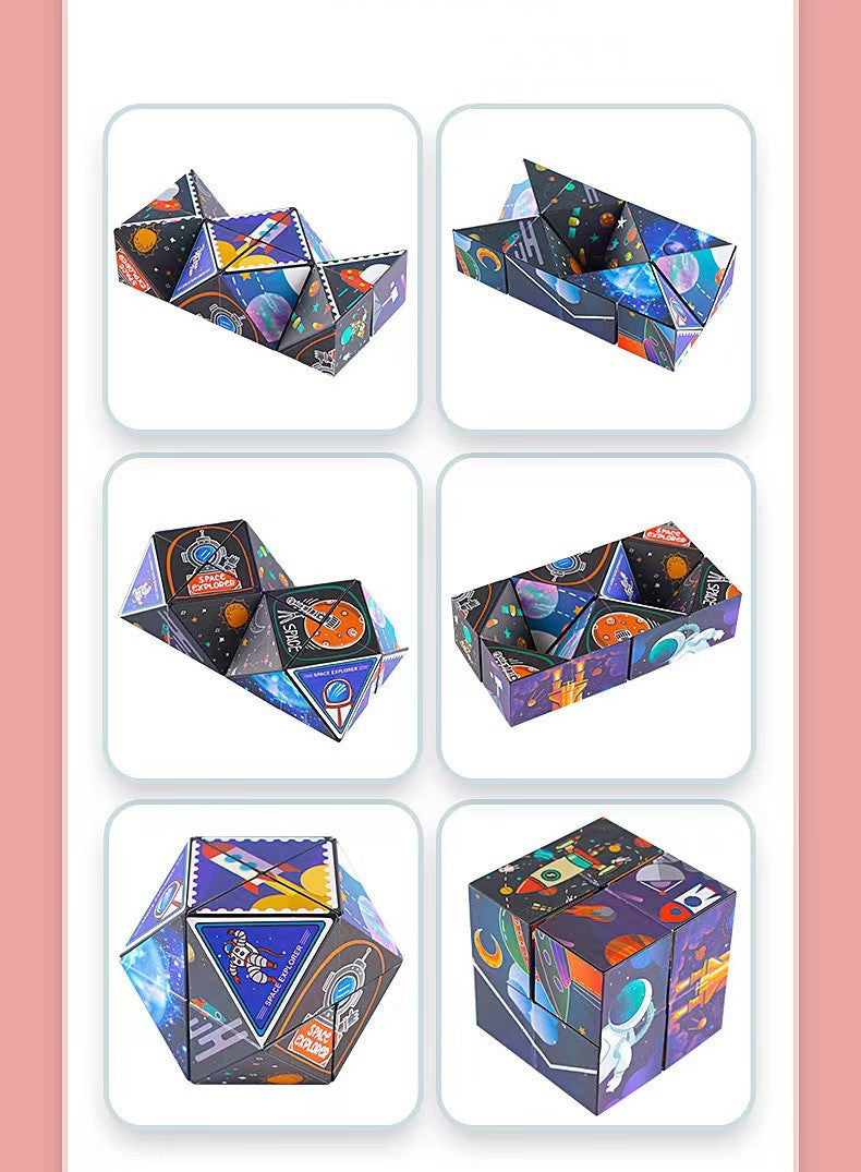 Infinite Folding Magic Cube Multifunctional Decompression Puzzle Toy