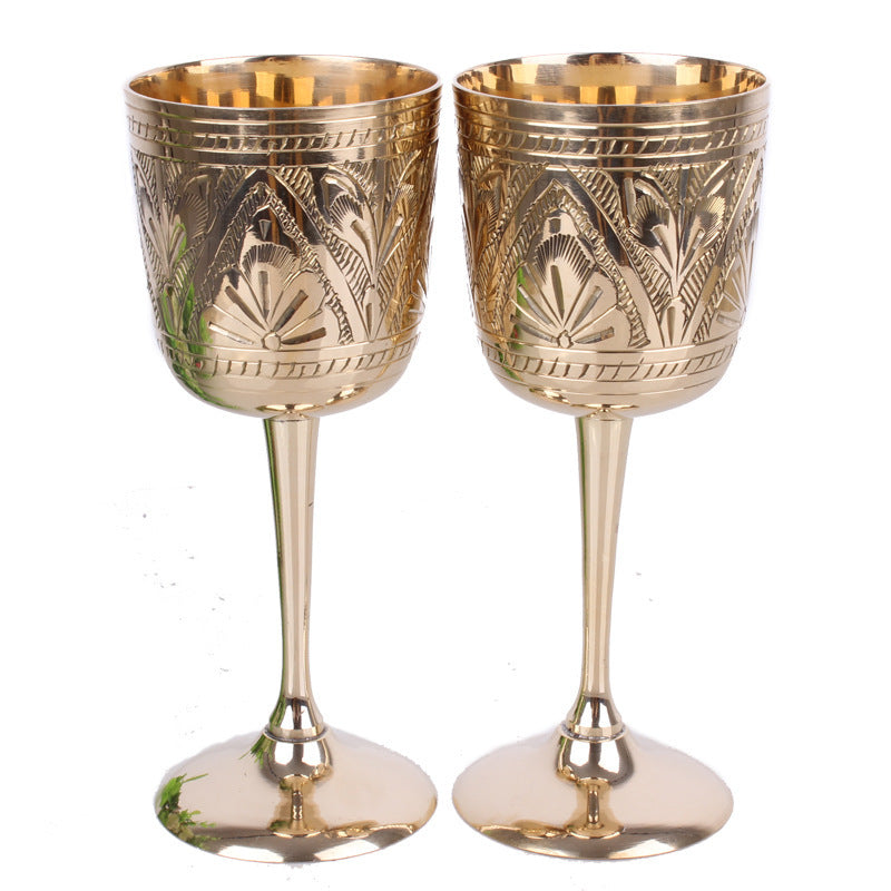 Creative Household Pure Brass Solid Goblet