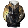 3D Digital Printing Wolf Men's Casual Loose Sweater