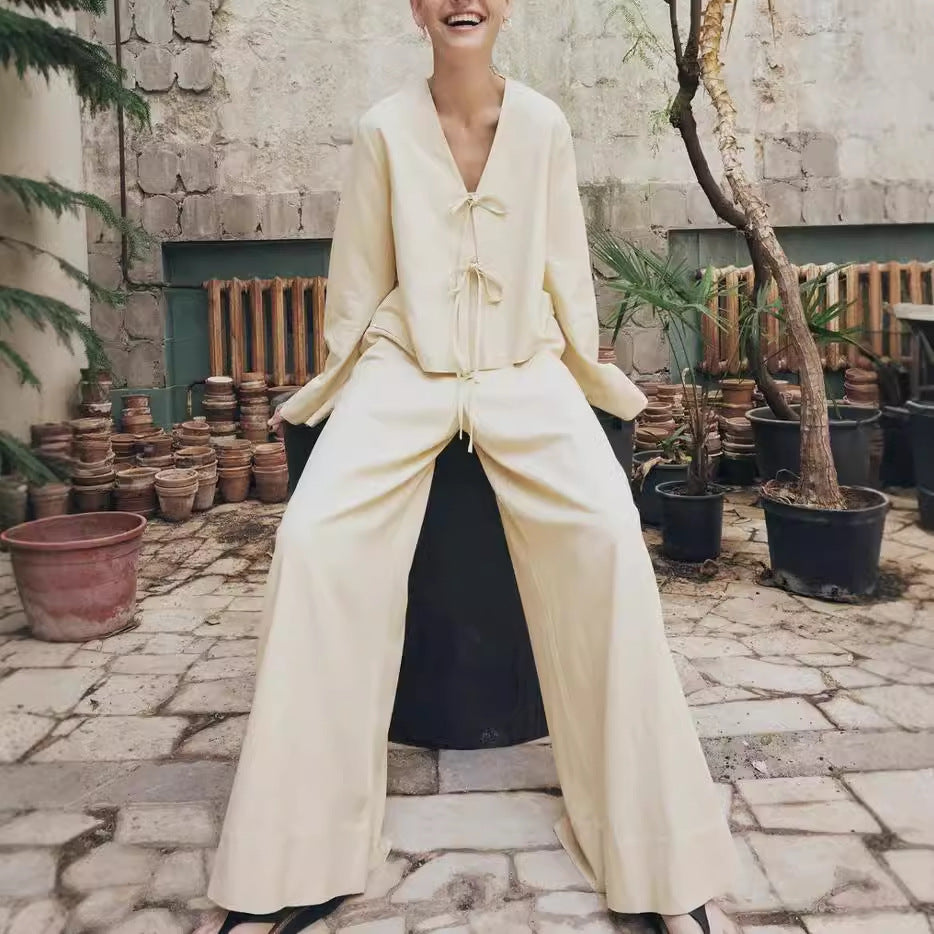 European And American Women's Clothing Fashion Lazy Two-piece Set