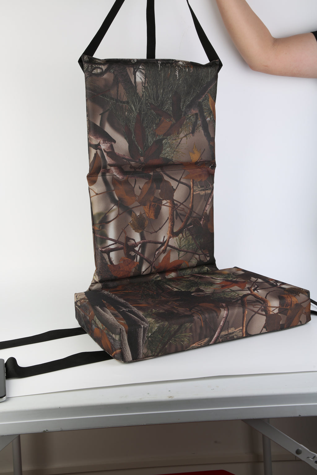 1Pc Foldable Tree Stand Seat Replacement Camouflage Waterproof Oxford Cloth Hunting Treestand Seat Cushion For Hunting Climber Deer Ladder