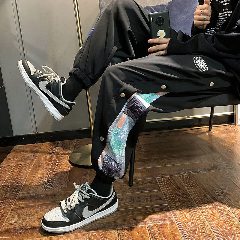Men's Casual Loose Sports Breasted Sweatpants
