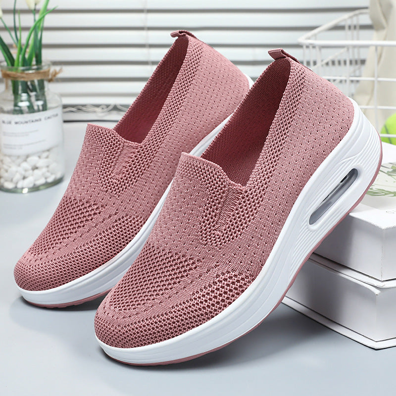Women's Casual Shoes Breathable Flyknit Shock-absorbing