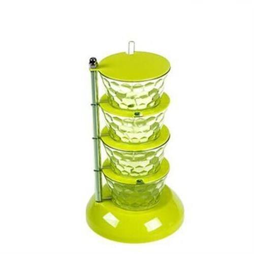 Rotatable Multi-layer Vertical Seasoning Box Jars Home Kitchen Tool Accessory Muti-layer Rotatable Space-saving