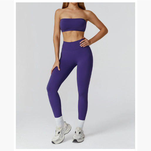 Hollow-out Beauty Back High Waist Yoga Clothes Fitness Suit