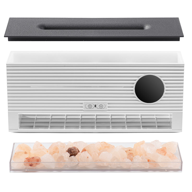 Newest Hot Sale 2 Colors Light Remote Control Clock Timing Essential Oil Salt Rock Flames Aromatherapy Humidifier Diffuser