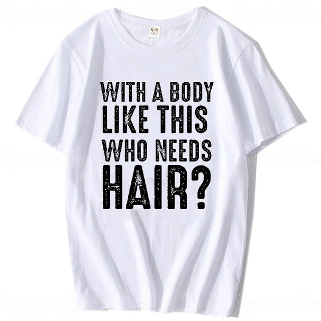 Plus Size Men's Cotton Short-sleeved Summer English Letter Printed T-shirt Top Men