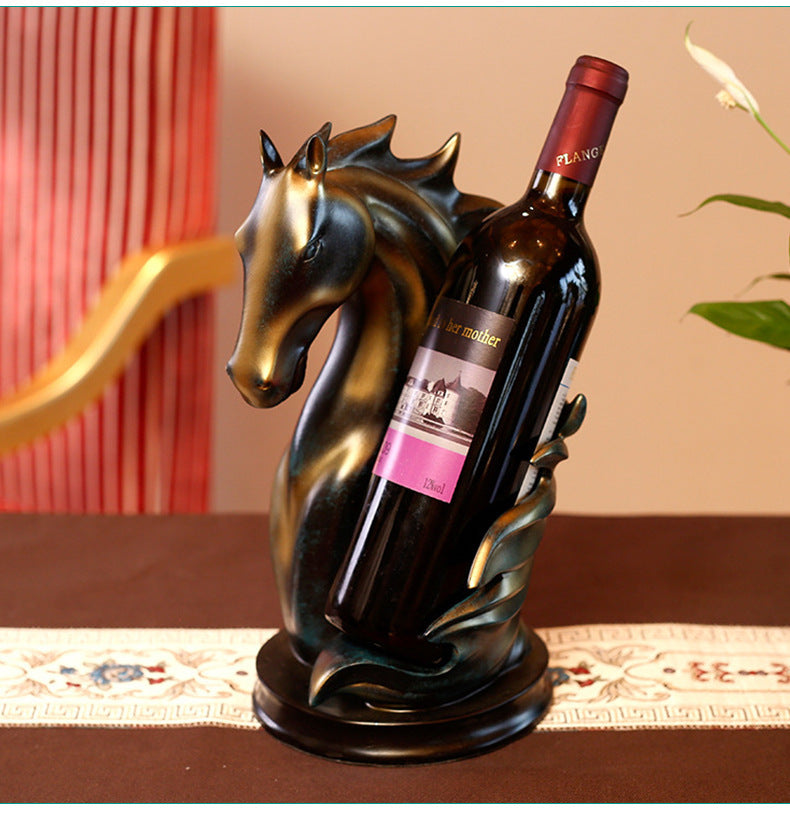 Horse-head Red Wine Rack, A Decoration For Living Room, TV Cabinet And Office.