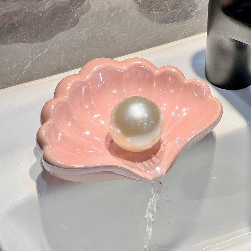 Household Plastic Shell Soap Dish Bathroom High-end Creative Bathroom
