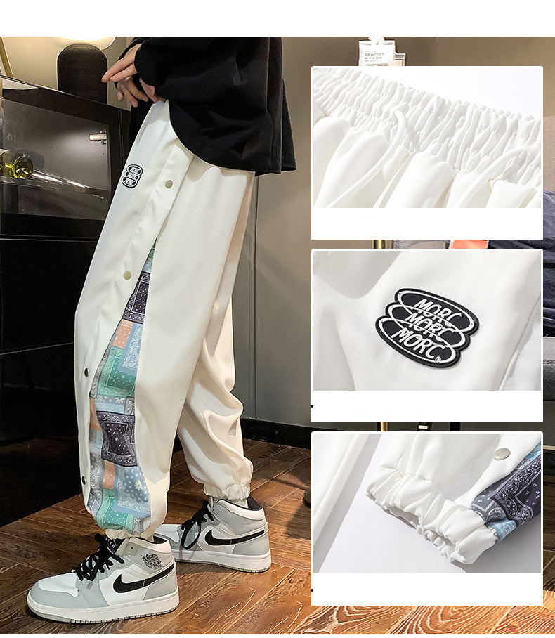 Men's Casual Loose Sports Breasted Sweatpants
