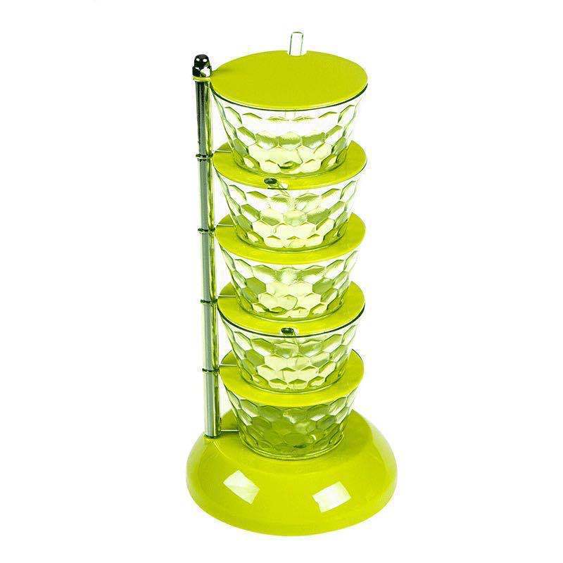 Rotatable Multi-layer Vertical Seasoning Box Jars Home Kitchen Tool Accessory Muti-layer Rotatable Space-saving