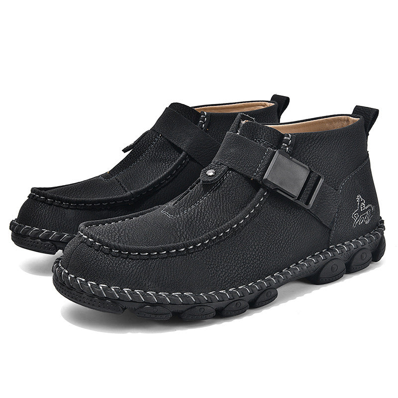 Handmade Stitching Casual Flat Bottom Slip On Lazy Shoes