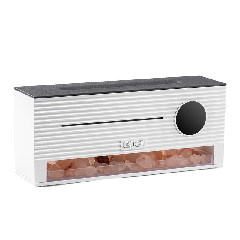 Newest Hot Sale 2 Colors Light Remote Control Clock Timing Essential Oil Salt Rock Flames Aromatherapy Humidifier Diffuser
