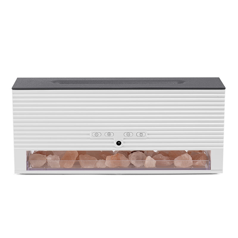 Newest Hot Sale 2 Colors Light Remote Control Clock Timing Essential Oil Salt Rock Flames Aromatherapy Humidifier Diffuser