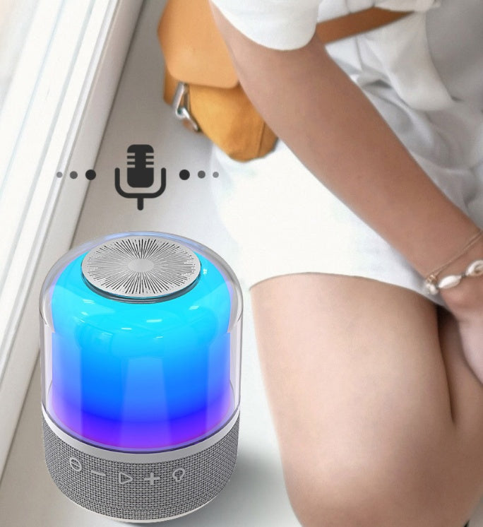 New Color Glass Bluetooth Speaker Sound Led Colorful Light Subwoofer Super Mini Bluetooth Speaker