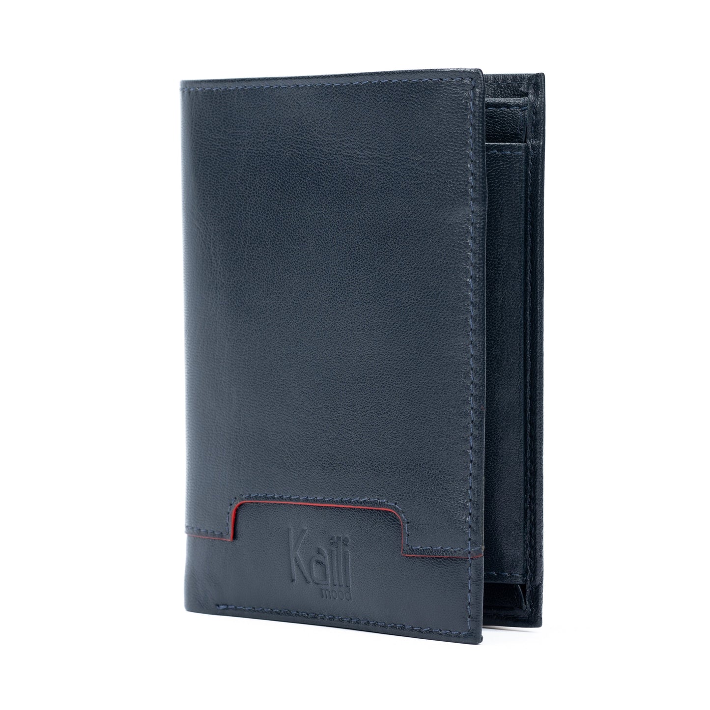 K11027DB | Men's Genuine Leather Wallet with Pocket, Blue