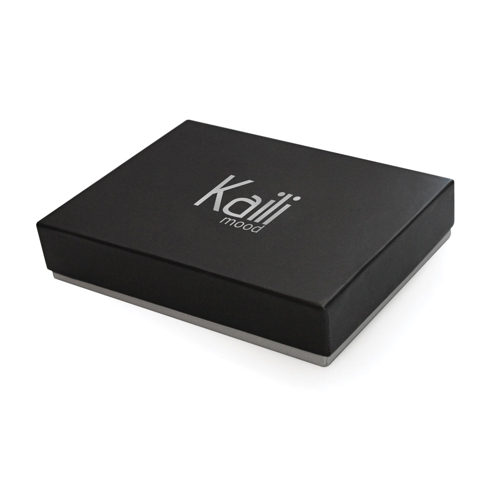 K12234AF | Women's Wallet in Genuine Full-Grain Naked Leather. Black. RFID Protection. Closed Dimensions: 9.5 x 14 x 3 cm. Packaging: Gift box with lid/bottom