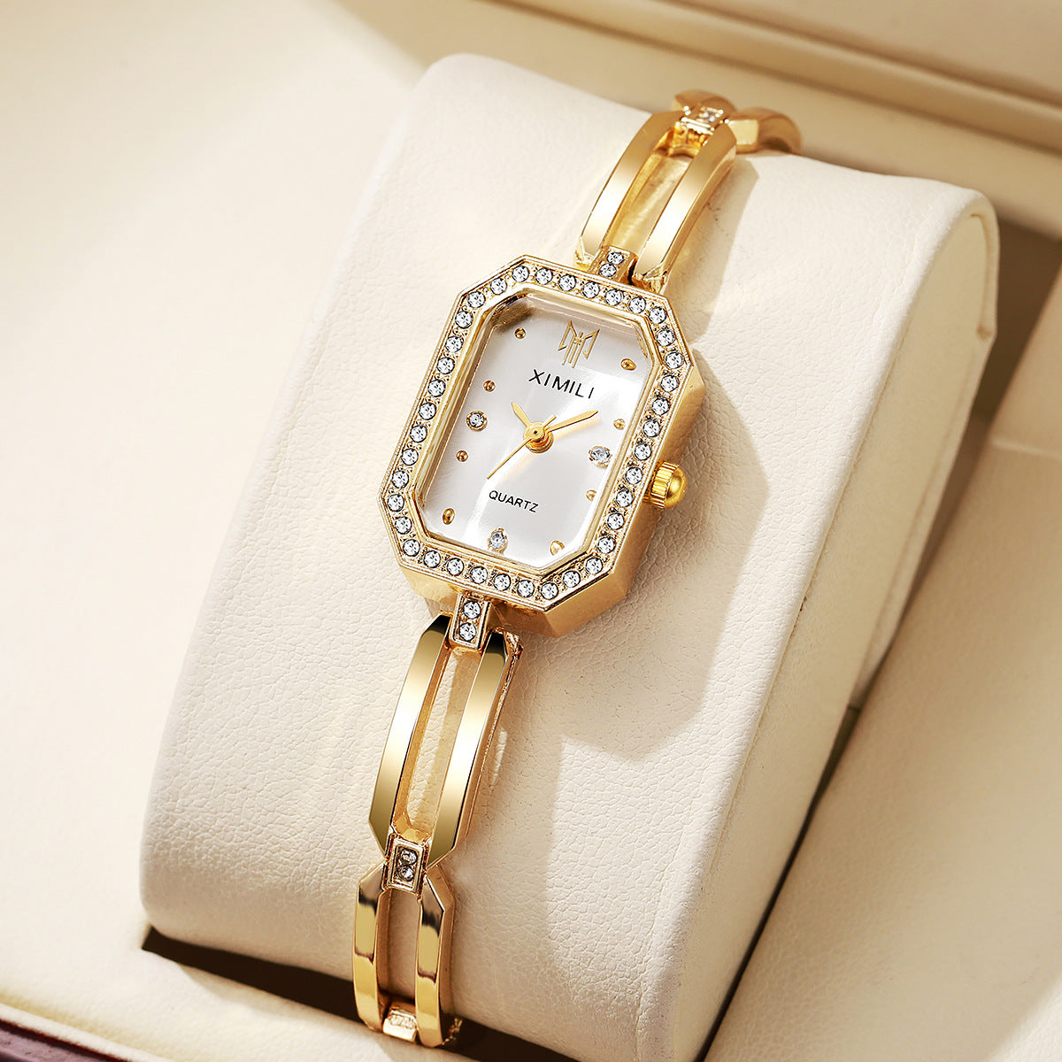 Women's Diamond Square Bracelet Watch