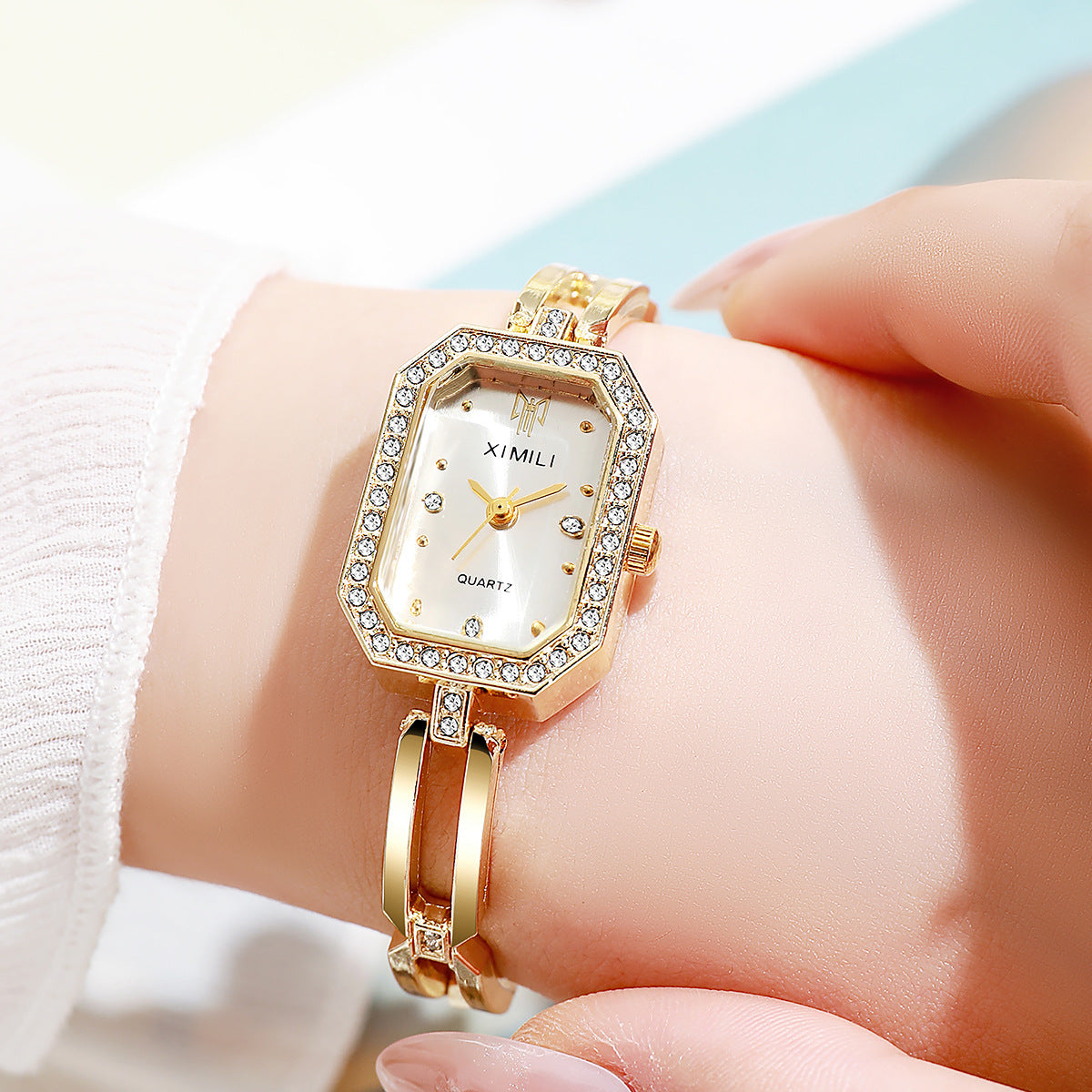 Women's Diamond Square Bracelet Watch