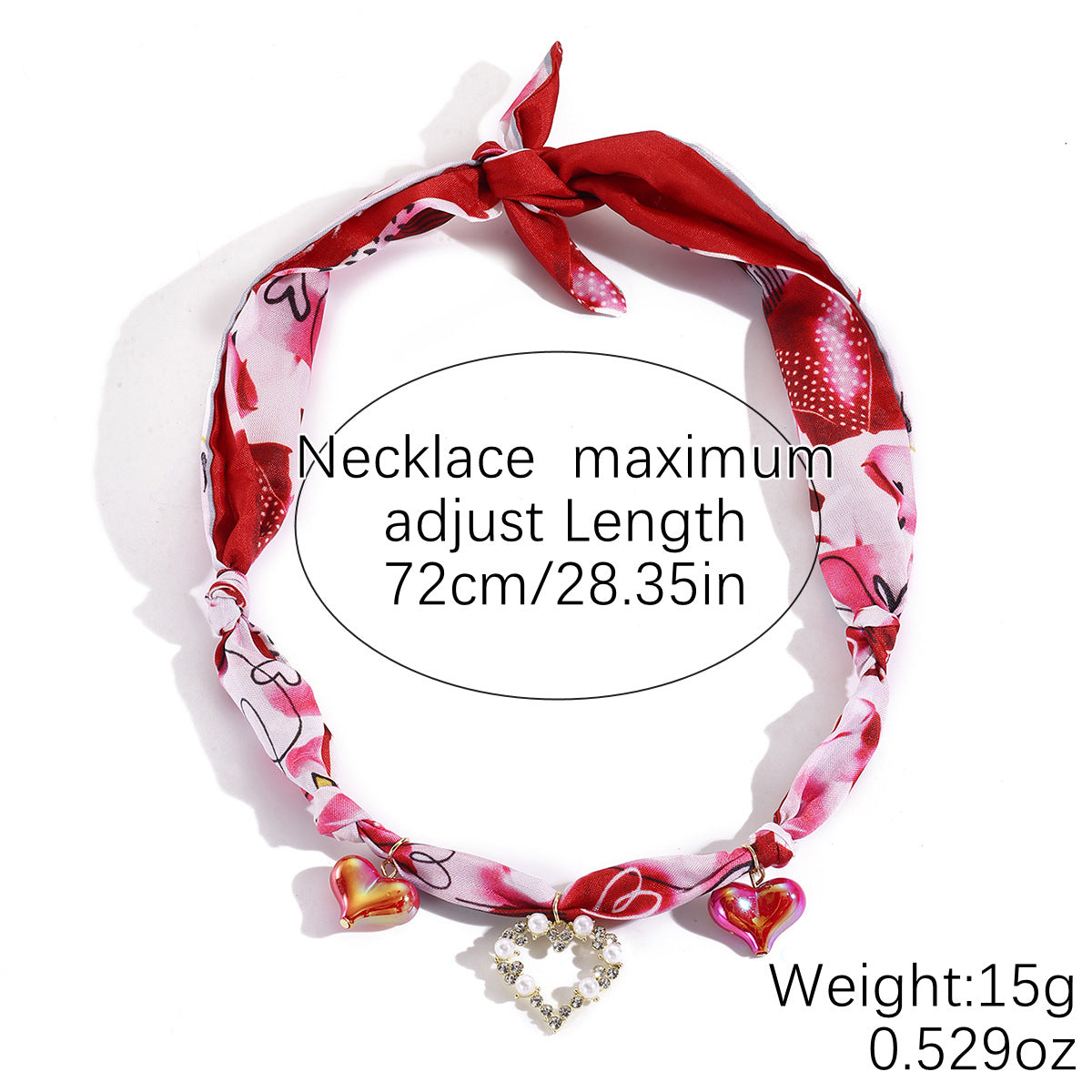 Summer Scarf Necklace Multi-pendant Pearl All-match Light Luxury Silk Scarf Necklace