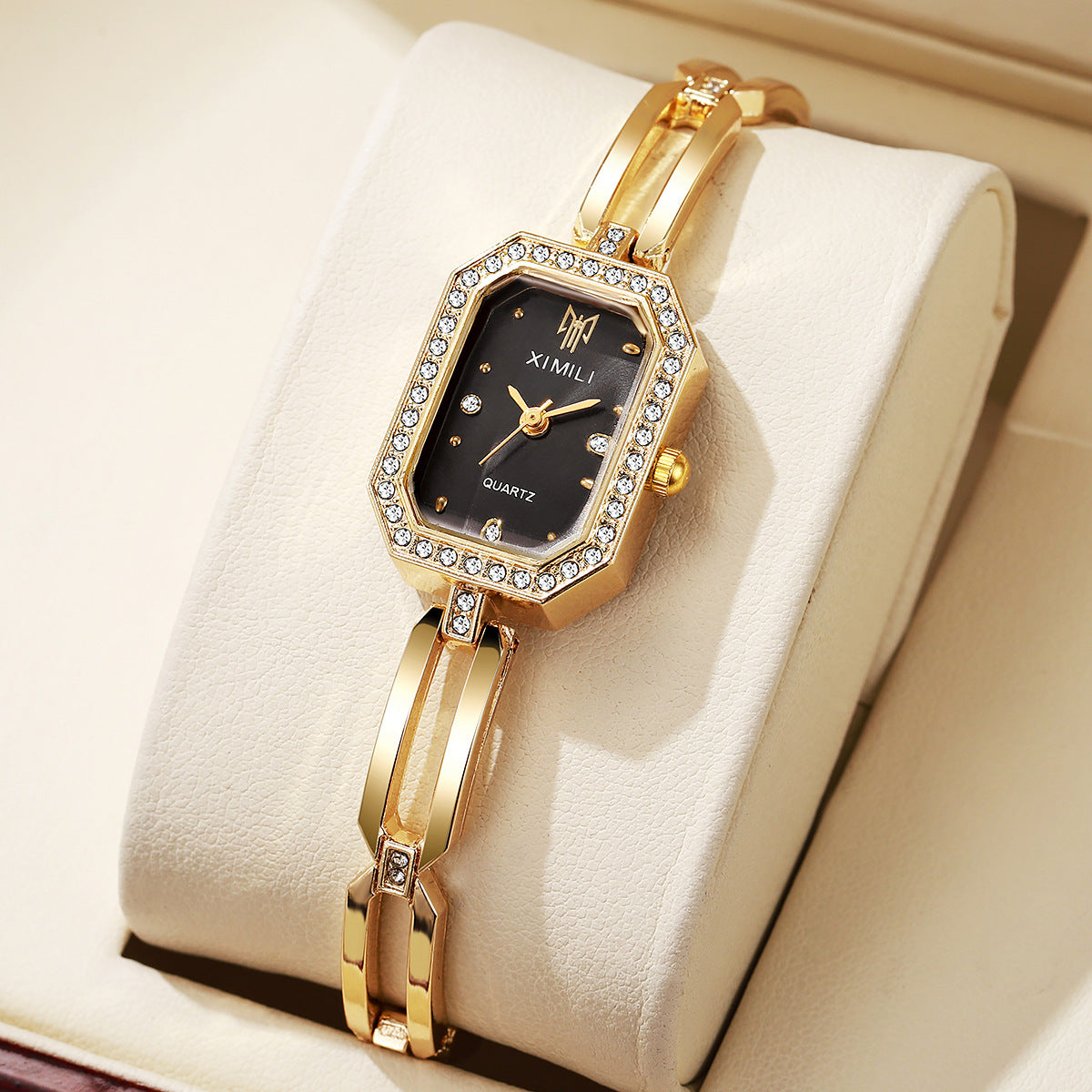 Women's Diamond Square Bracelet Watch