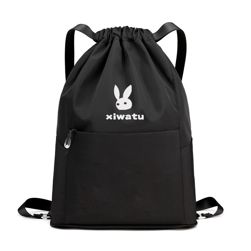 Portable Folding Backpack Sports Fitness Drawstring Leisure Beam