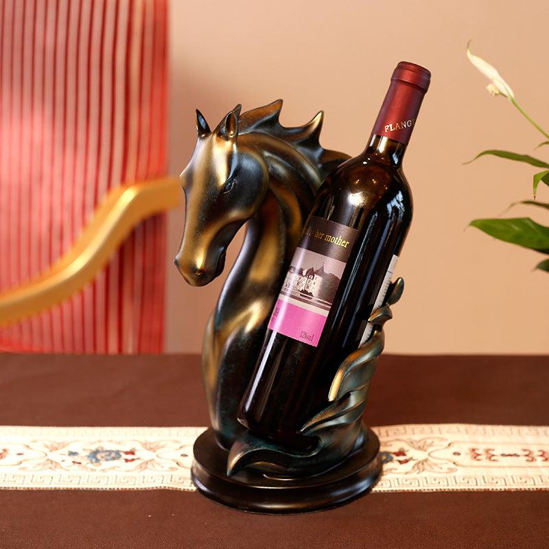 Horse-head Red Wine Rack, A Decoration For Living Room, TV Cabinet And Office.