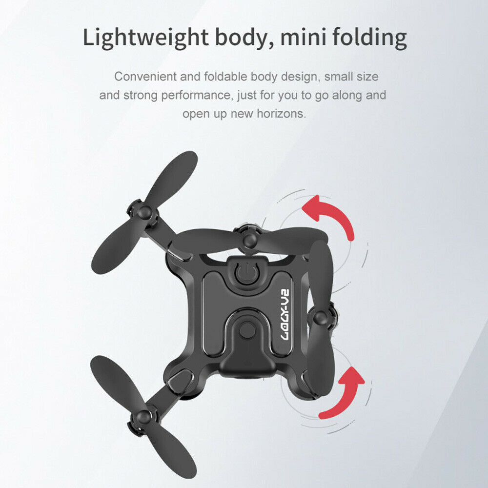 AU 4DRC V2 Mini Drone Selfie WIFI FPV With HD Camera Foldable Arm RC Quadcopter Toy.