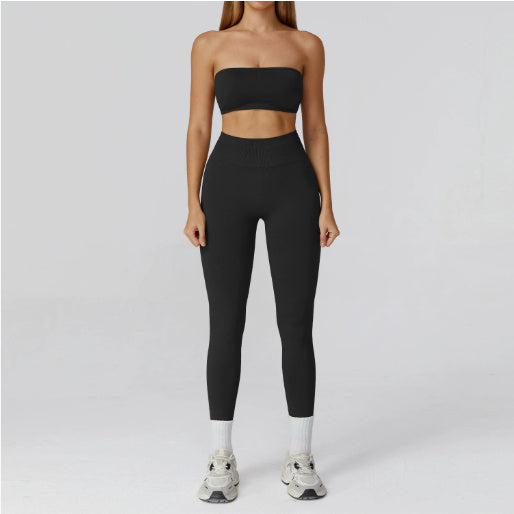 Hollow-out Beauty Back High Waist Yoga Clothes Fitness Suit