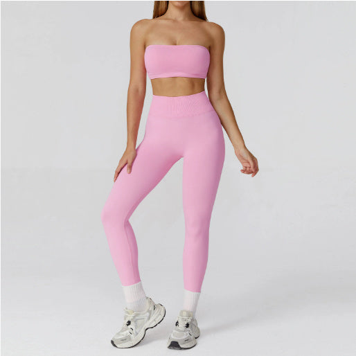 Hollow-out Beauty Back High Waist Yoga Clothes Fitness Suit